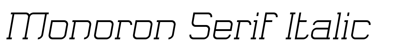 Monoron Serif Italic